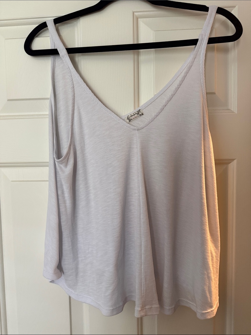Free People Lavender V-Neck Ribbed Cami